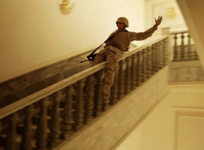 marines in saddam's palace